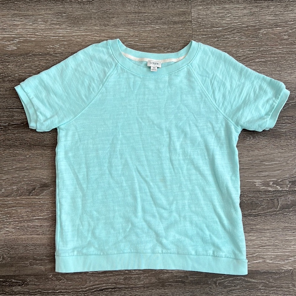 J. Crew Short Sleeve Terry Shirt XS Blue